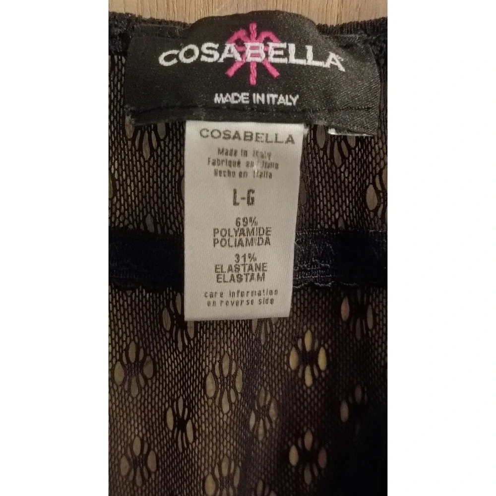 Cosabella Black Lace Babydoll Chemise Sheer Large. Boudoir Chic, Y2K Whimsigoth.